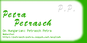 petra petrasch business card